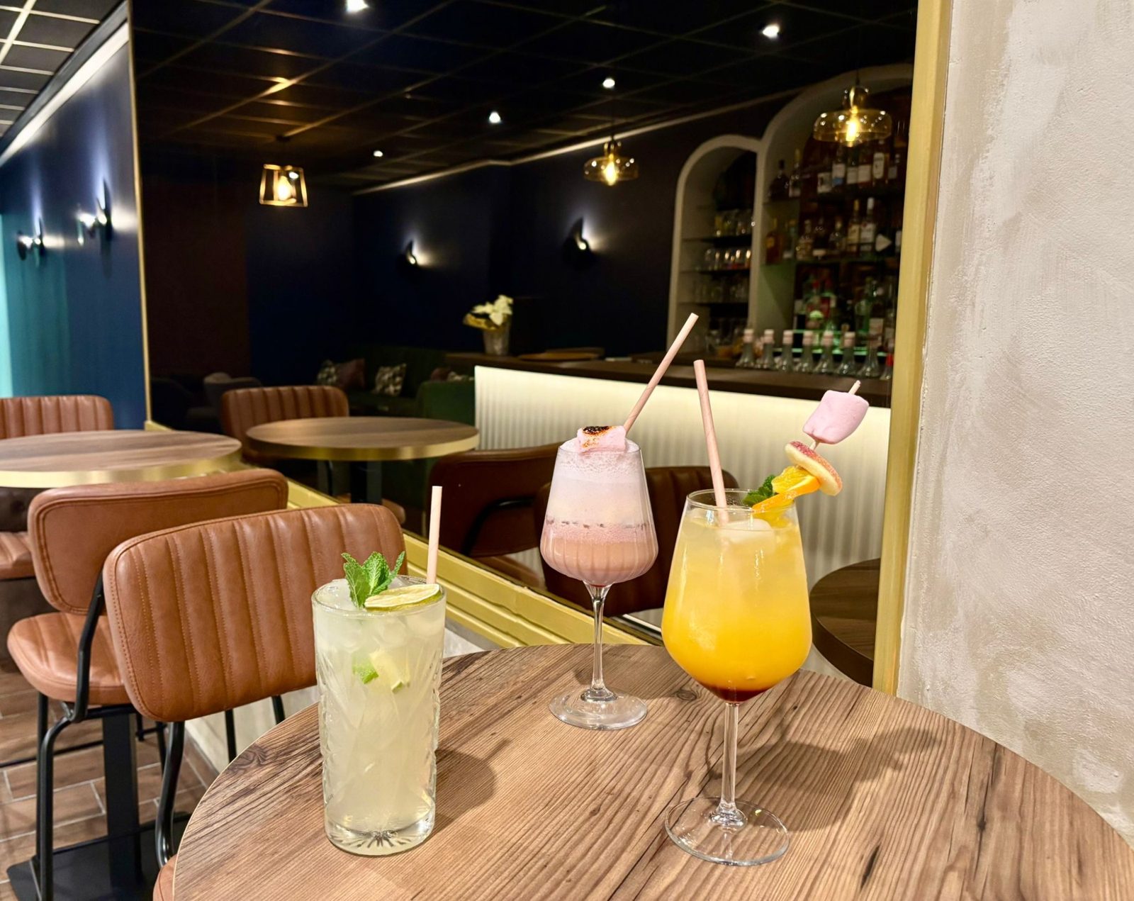 Cocktails served in the lounge